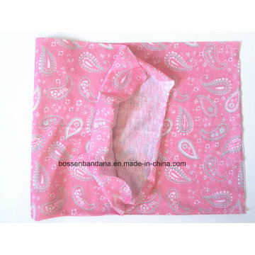 OEM Produce China Factory Pink Paisley Printed Multifunctional Headwear Scarf